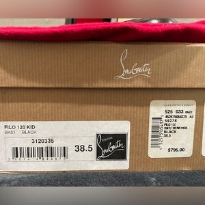 Christian Louboutin Filo 120 Kid, Black, 38.5